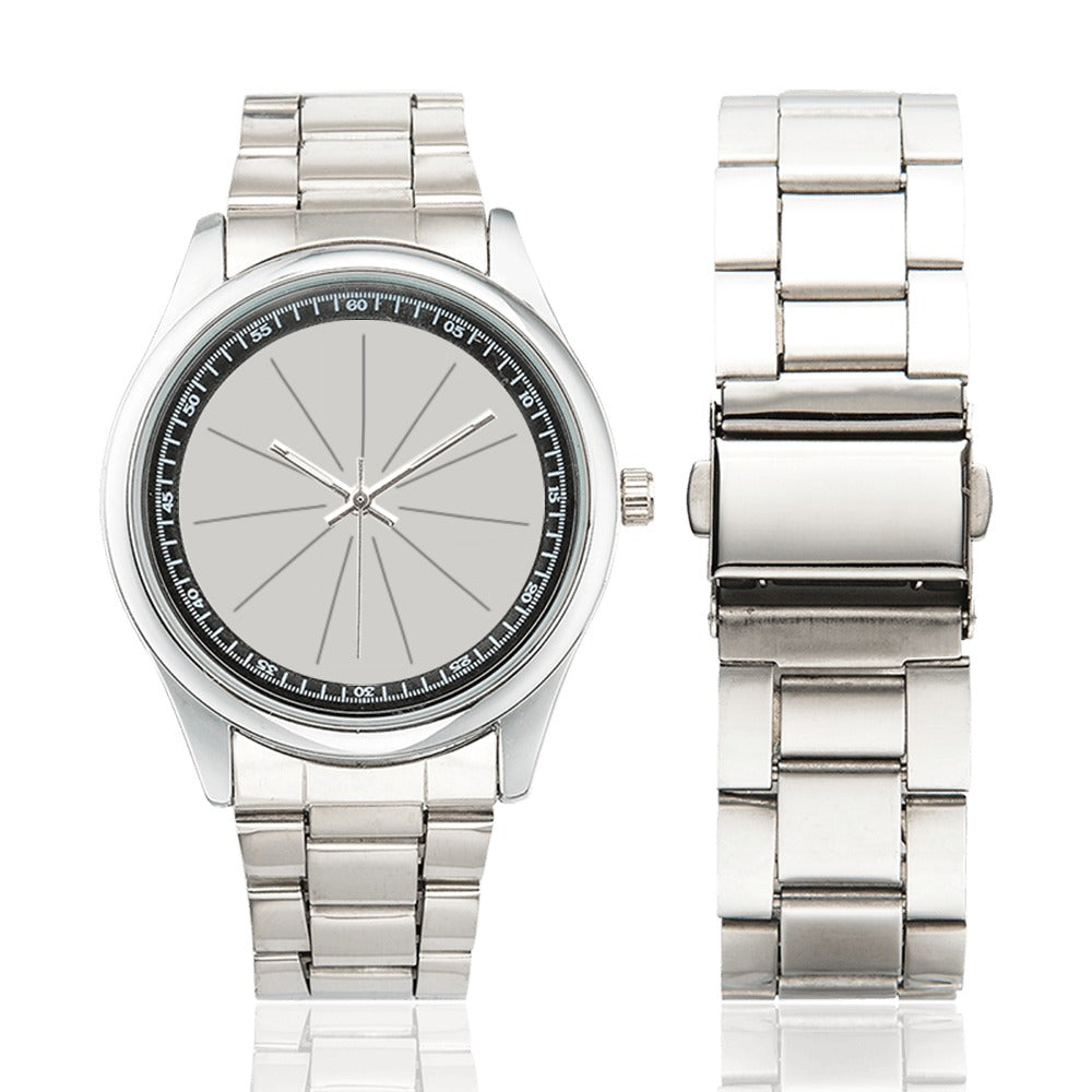 Analog Intersections - Stainless Steel Watch with Creative Design